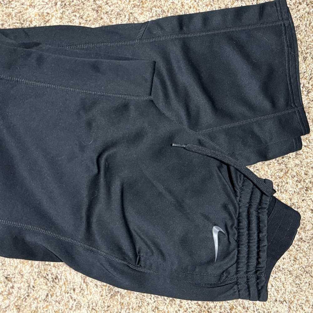 Nike straight leg dri fit sweatpants, black womens size S